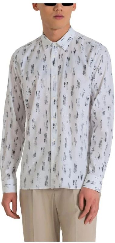 Antony Morato - Lange Mouwen Overhemd - Wit - Katoen/Viscose