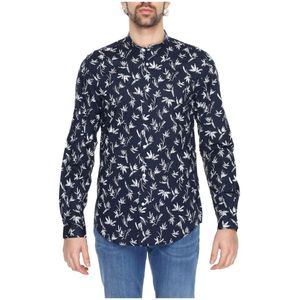 Antony Morato - Bloemen Knoop-Up Shirt - Blauw - 100% Katoen