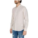 Antony Morato - Effen Overhemd - Beige - Viscose/Polyamide/Katoen