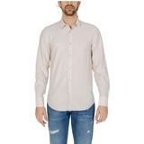 Antony Morato - Effen Overhemd - Beige - Viscose/Polyamide/Katoen
