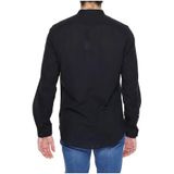 Mandarin Collar Shirt - Zwart - Longsleeve - 100% Katoen - Spring/Zomer Collectie