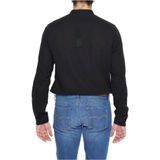 Mandarin Collar Shirt - Zwart - Longsleeve - 100% Katoen - Spring/Zomer Collectie