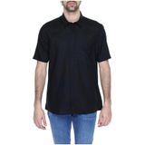 Antony Morato - Korte Mouwen Overhemd - Zwart - Linnen Blend