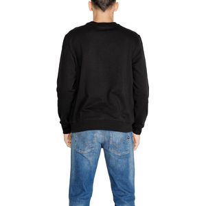 Zwart Bedrukt Sweatshirt Met Ronde Hals