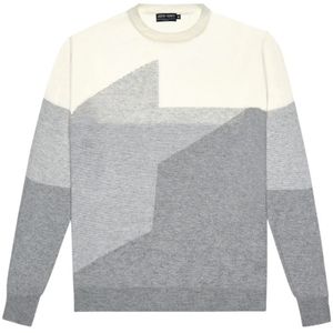 Antony Morato - Gebreide Trui - Veelkleurig - Heren - Witte Merinowolmix