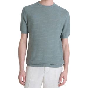 Antony Morato - Marrakech - T-shirt - Blauw - Korte Mouwen - Ronde Hals