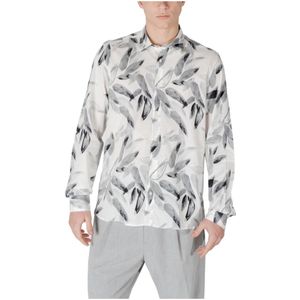 Antony Morato - Herenshirt - Wit - Katoen/Viscose - Lange Mouwen