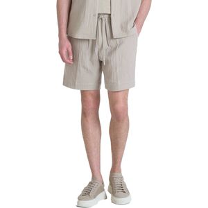 Antony Morato - Crinckle Short - Korte Broek - Beige - Elastisch - Steekzakken