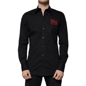 Dolce & Gabbana - GOLD - Overhemd - Zwart - Slim Fit - Lange Mouwen