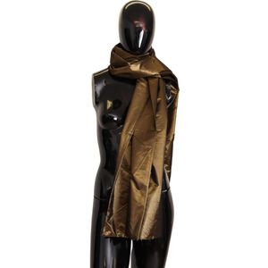 Dolce & Gabbana Dames Goud Blend Shawl Omslagdoek Metallic Brons Sjaal