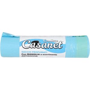 Afvalzakken/vuilniszakken/containerzakken - wasverzachter geur - 15x - 50 liter - blauw - ruikt lekker