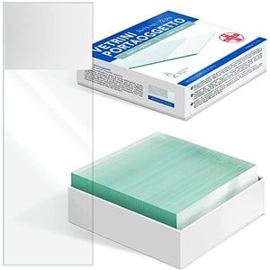 AIESI® Objectglaasjes met geslepen randen en aan beide zijden gezandstraalde band afmetingen 26x76 mm (Pak van 72 stuks)