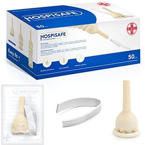 AIESI® Externe Katheter voor mannen in latex met plakstrip diameter 25 mm individueel verpakt HOSPISAFE (Pak van 50 stuks)