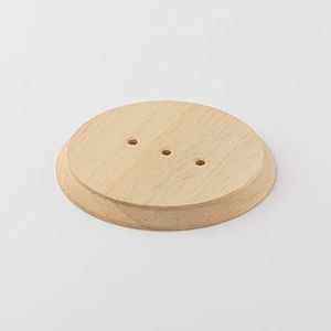 Klartext - Houten basis voor schakelaars en stopcontacten BELLE ÉPOQUE, ruwe afwerking, Ø 60 mm