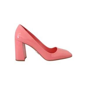 Prada Roze Patentleren Blokhakken Pumps Klassiek , Pink , Dames , Maat: 36 EU