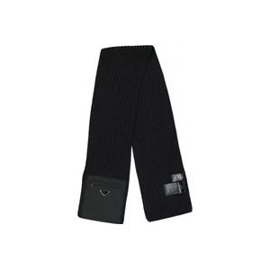 Prada Driehoek Logo Sjaal , Black , Heren , Maat: ONE Size