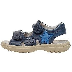 Naturino Sportieve docksandaal van leer, Blauw, 27 EU