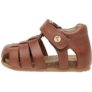 Falcotto Alby-Closed Toe Visser Leren Sandalen, BRON, 34 EU