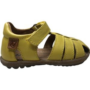 Naturino velcro lederen sandalen see geel