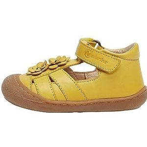 Naturino Maggy-half gesloten sandaal met applicatie bloemen, geel, 19 EU