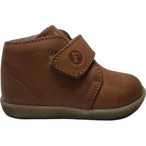 Falcotto grote velcro warme lederen sneakers Conte cognac