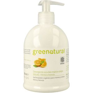 Greenatural - Liquid Soap - Vloeibare Zeep - Mint en Oranje - 500 ml