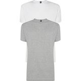 Alan Red - Derby O-Hals 2-Pack T-Shirts Wit Grijs - Heren - Regular-fit