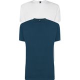 ALAN RED - Derby - T-shirts - Wit en Denim Blauw - 2-pack