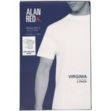 ALAN RED - Virginia - T-shirts - Wit en Grijs Melange - 2-pack - O-hals
