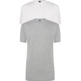 ALAN RED - Virginia - T-shirts - Wit en Grijs Melange - 2-pack - O-hals