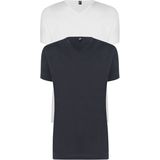 ALAN RED T-shirts Vermont (2-pack) - V-hals - wit en antraciet grijs