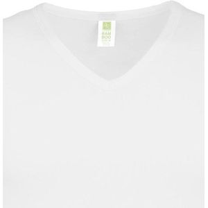 Alan Red V-hals shirt bamboe baltimora wit