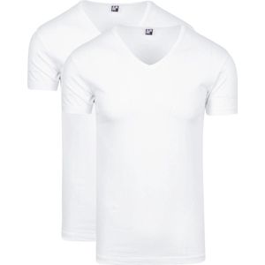 Alan Red - Oklahoma - T-shirts - Wit - 97% Katoen 3% Elastaan - 2-pack