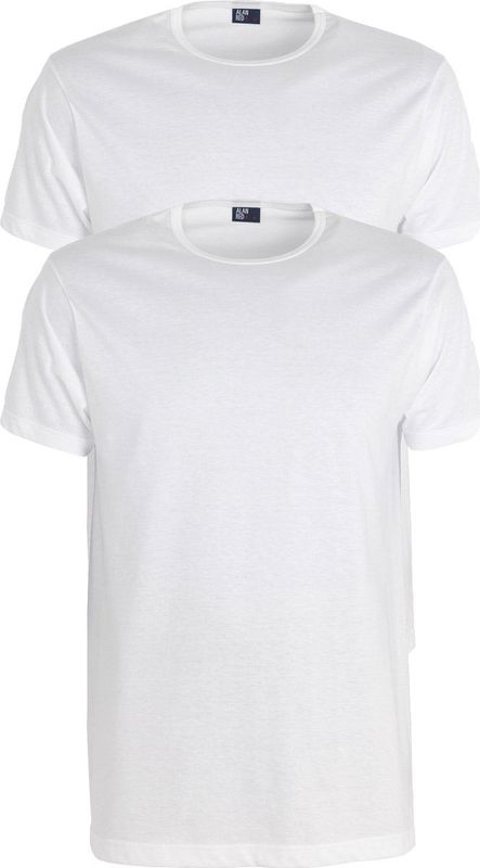 Alan Red Derby O-Hals T-Shirt Wit (2Pack) - Heren - Basic T-shirts