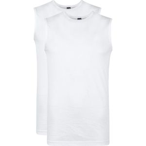 Alan Red Singlets Montana (2-pack) - O-hals - wit -  Maat S