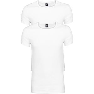 Alan Red - James Brede O-Hals Wit (2Pack) - Slim-fit