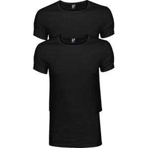 ALAN RED T-shirts James (2-pack) - diepe O-hals - zwart