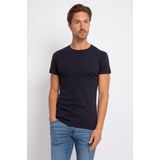 Alan Red - Ottawa - T-shirt - Navy - 93% Katoen 7% Elastaan - 2 Pack