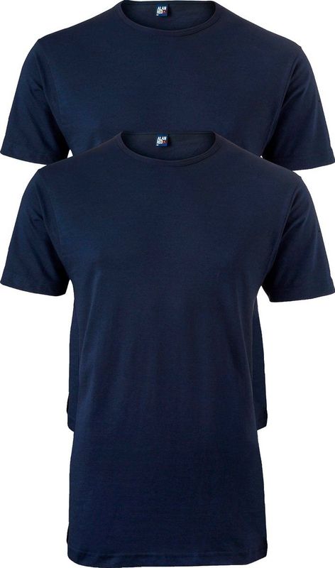 Alan Red - Ottawa - T-shirt - Navy - 93% Katoen 7% Elastaan - 2 Pack