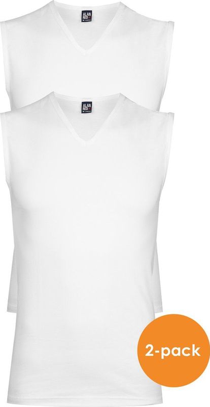 ALAN RED - Occident - T-shirts - Wit - Katoen/Elastaan - 2-pack
