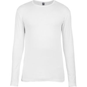 Alan Red - Olbia - Heren T-shirt - Wit - Katoen/Elastaan - Lange Mouw