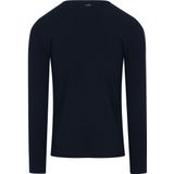Alan Red - Olbia - Heren T-shirt - Navy - Katoen/Elastaan - Lange Mouw