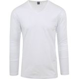 ALAN RED - Oslo - Longsleeve T-shirt - Wit - V-hals - 1-pack