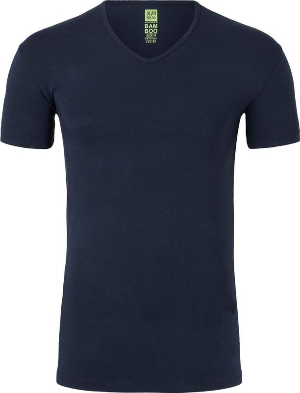 ALAN RED T-shirt Baltimora bamboo (1-pack) - V-hals stretch - blauw