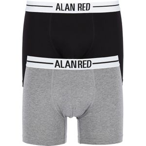 ALAN RED boxershorts (2-pack), zwart / grijs