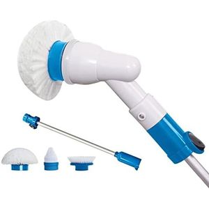 AntDau71 - Elektrische roterende borstel draadloze reiniging thuis, badkamer, rolluiken, keuken, tegels. Oplaadbaar met 3 borstels 300 omwentelingen per minuut - CW778