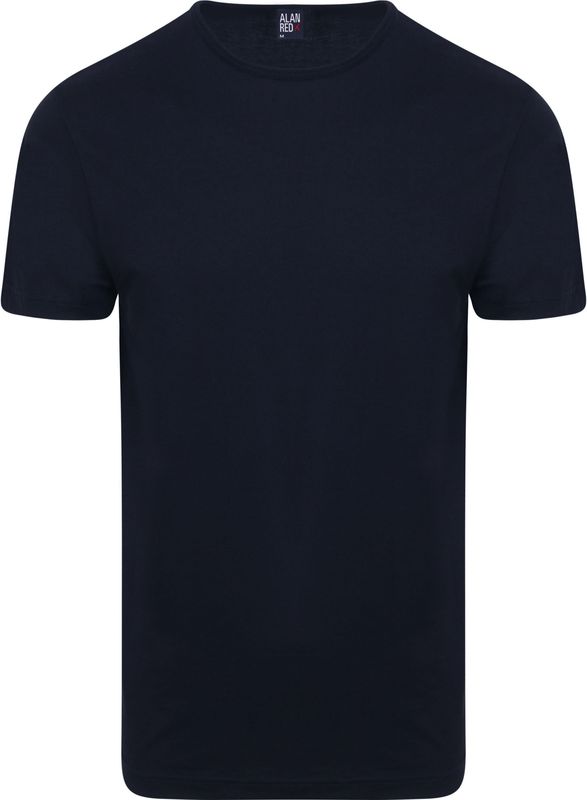 Alan Red - T-Shirt - Ronde Nek - Navy - 100% Katoen - 4 Pack