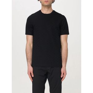 Emporio Armani - T-shirt - Zwart - Katoen - Ronde Hals - Korte Mouwen