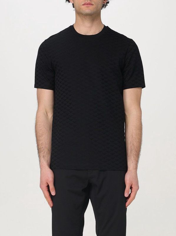 Emporio Armani - T-shirt - Zwart - Katoen - Ronde Hals - Korte Mouwen