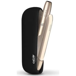Hoes compatibel met IQOS® 3 DUO/3, zachte beschermhoes compatibel met IQOS® 3 elektronische sigaret soft touch siliconen, tegen vallen en onbedoelde stoten (zwart)
